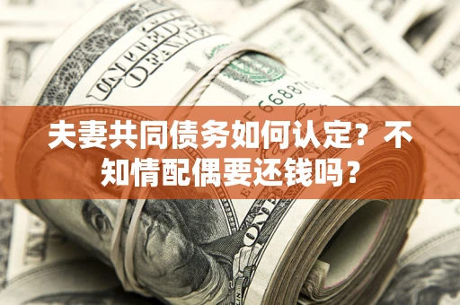 北京夫妻共同债务如何认定？不知情配偶要还钱吗？