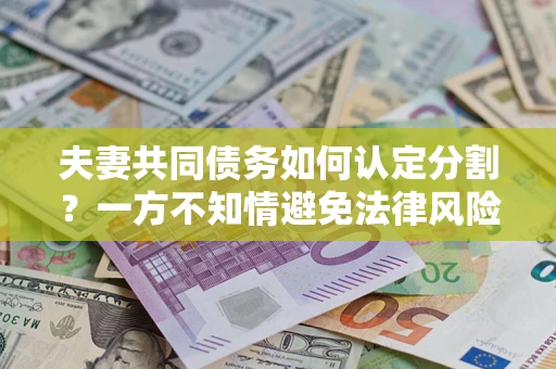 北京夫妻共同债务如何认定分割？一方不知情避免法律风险必看！
